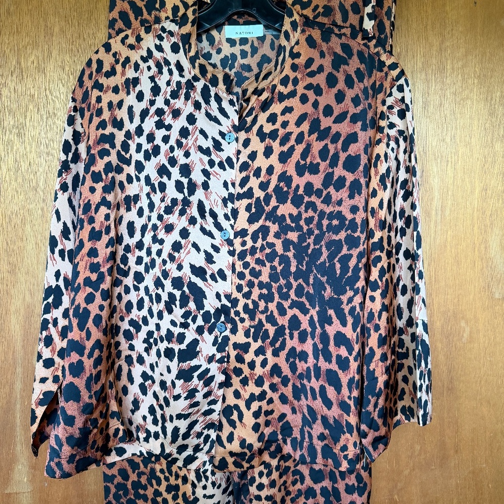 Natori NWT Women's 2-Piece Wild Cheetah Pajama Set, Sz Small